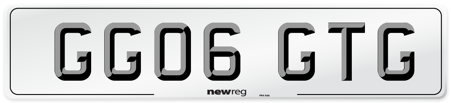 GG06 GTG Number Plate from New Reg